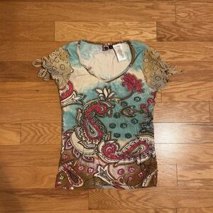 Fairy Paisley Short Sleeve Top